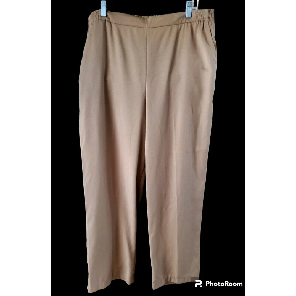 Koret Tan Lightweight Washable Wool Blend Pull-On Pants Sz 18